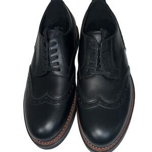 Coach 9 Black Wing foot Derby Dress Shoes